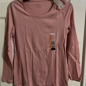 NOBO Long Sleeve Scoop Neck Top - Dusty Pink